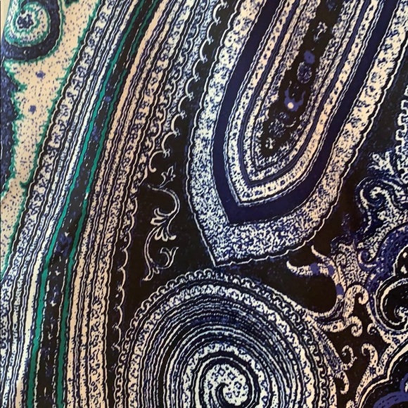 INC International Concepts Short Skirt Blue White Paisley Pockets Women’s Size 6 - Picture 6 of 7